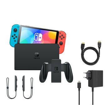 Nintendo Switch OLED - Red/Blue&nbsp;[Complete]