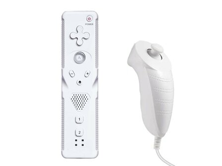 Nieuwe Remote Controller + Nunchuck voor Wii - White