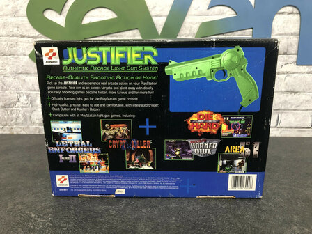 Konami Justifier Green Light Gun for Sony PlayStation 1 (NTSC)