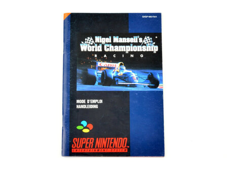 Nigel Mansell&#039;s World Championship Racing - Manual