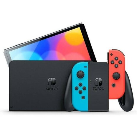 Nintendo Switch OLED - Red/Blue [Complete]