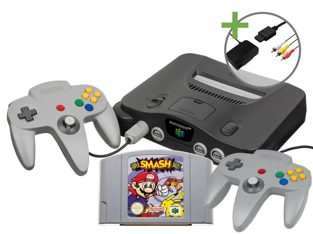 Nintendo 64 Starter Pack - Super Smash Bros Double Controller Edition