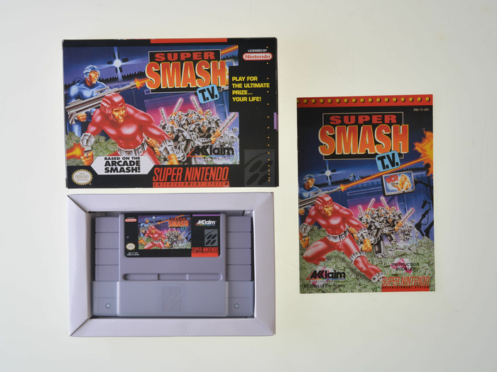 Super Smash Tv Ntsc ⭐ Super Nintendo Snes Game Compleet