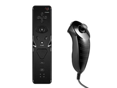 Nintendo Wii Remote Controller + Nunchuck Black (Nieuw)