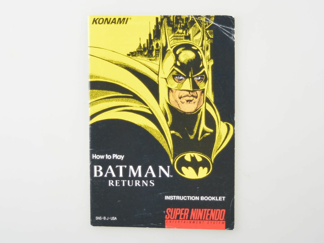 Batman Returns - Manual ⭐️ Super Nintendo Manuals